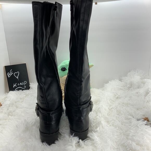 Sole Sensability Black Faux Leather Riding Boots 9 - Picture 7 of 12